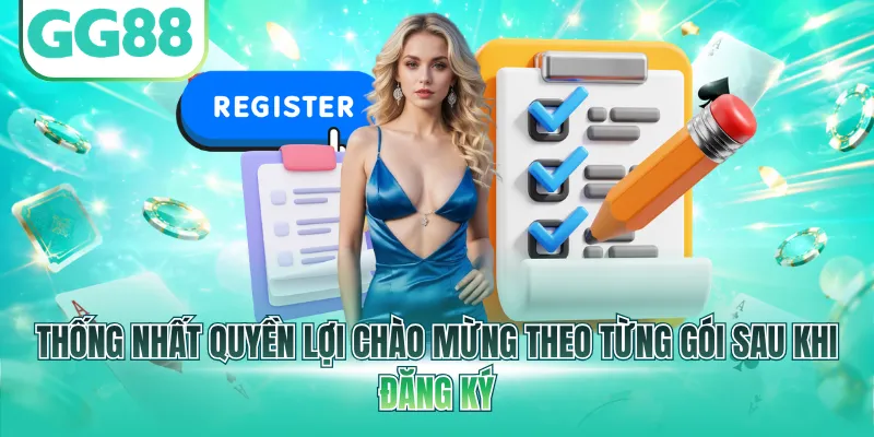 Thống nhất quyền lợi chào mừng theo từng gói sau khi đăng ký