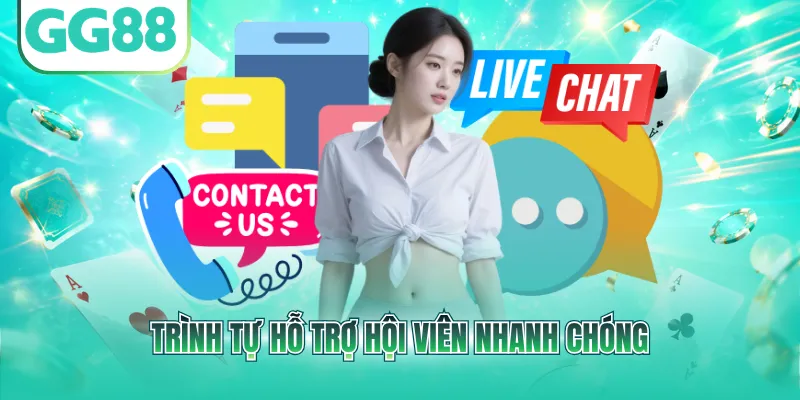 Trình tự hỗ trợ hội viên nhanh chóng